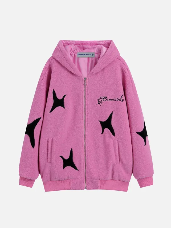 Aelfric Eden Embroidery Polar Fleece Zip Up Hoodie sold by Aelfric Eden