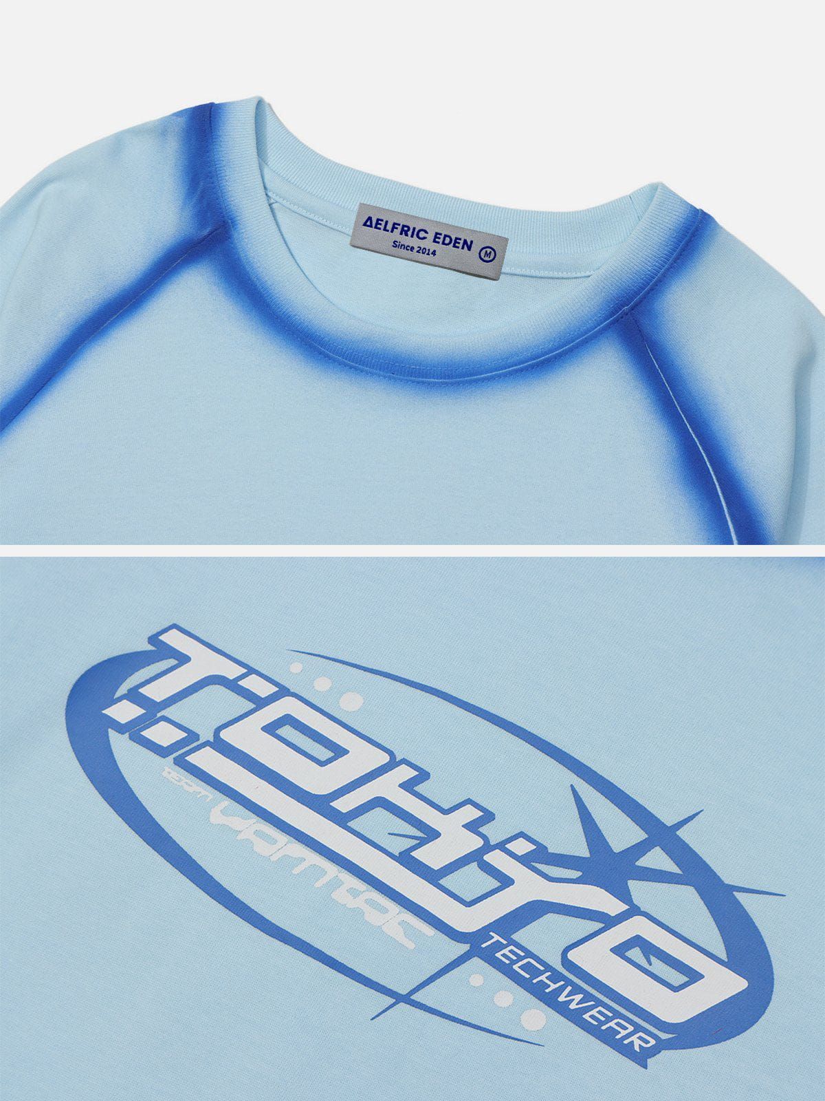 Irregular Hem Letter Print Long Sleeve sold by Aelfric Eden product image thumbnail 4