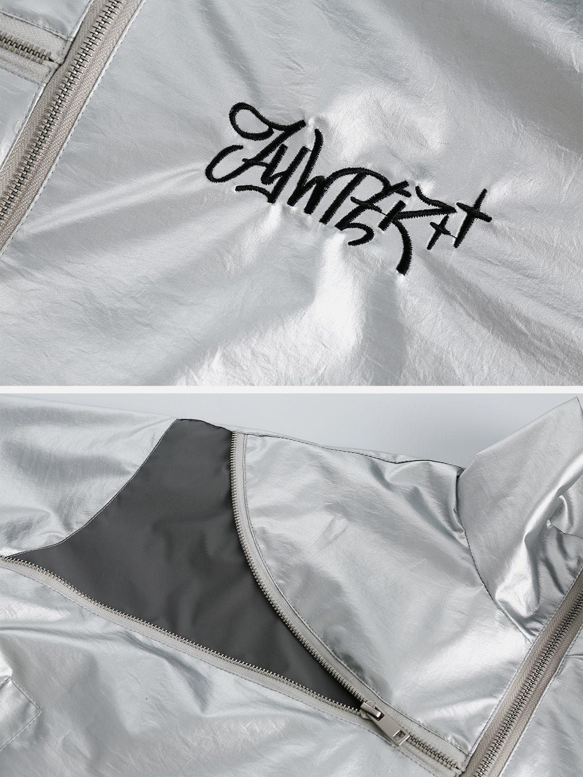 Irregular Zip Up Patchwork Jacket sold by Aelfric Eden product image thumbnail 4