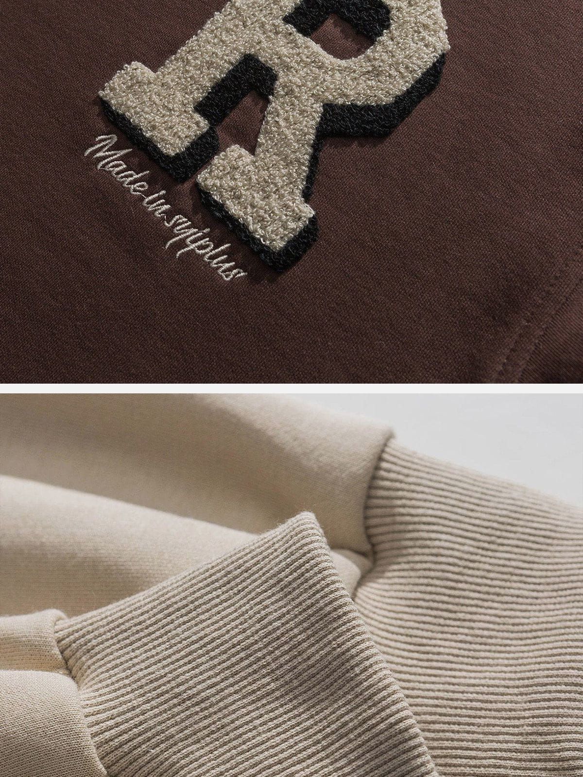 Flocked Letter Panel Sweatshirt sold by Aelfric Eden product image thumbnail 9