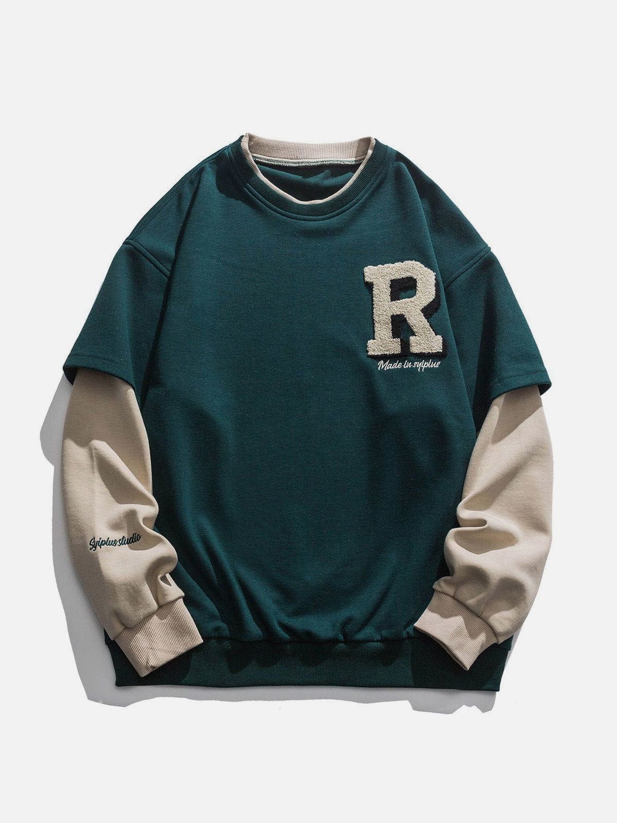Flocked Letter Panel Sweatshirt sold by Aelfric Eden product image thumbnail 6