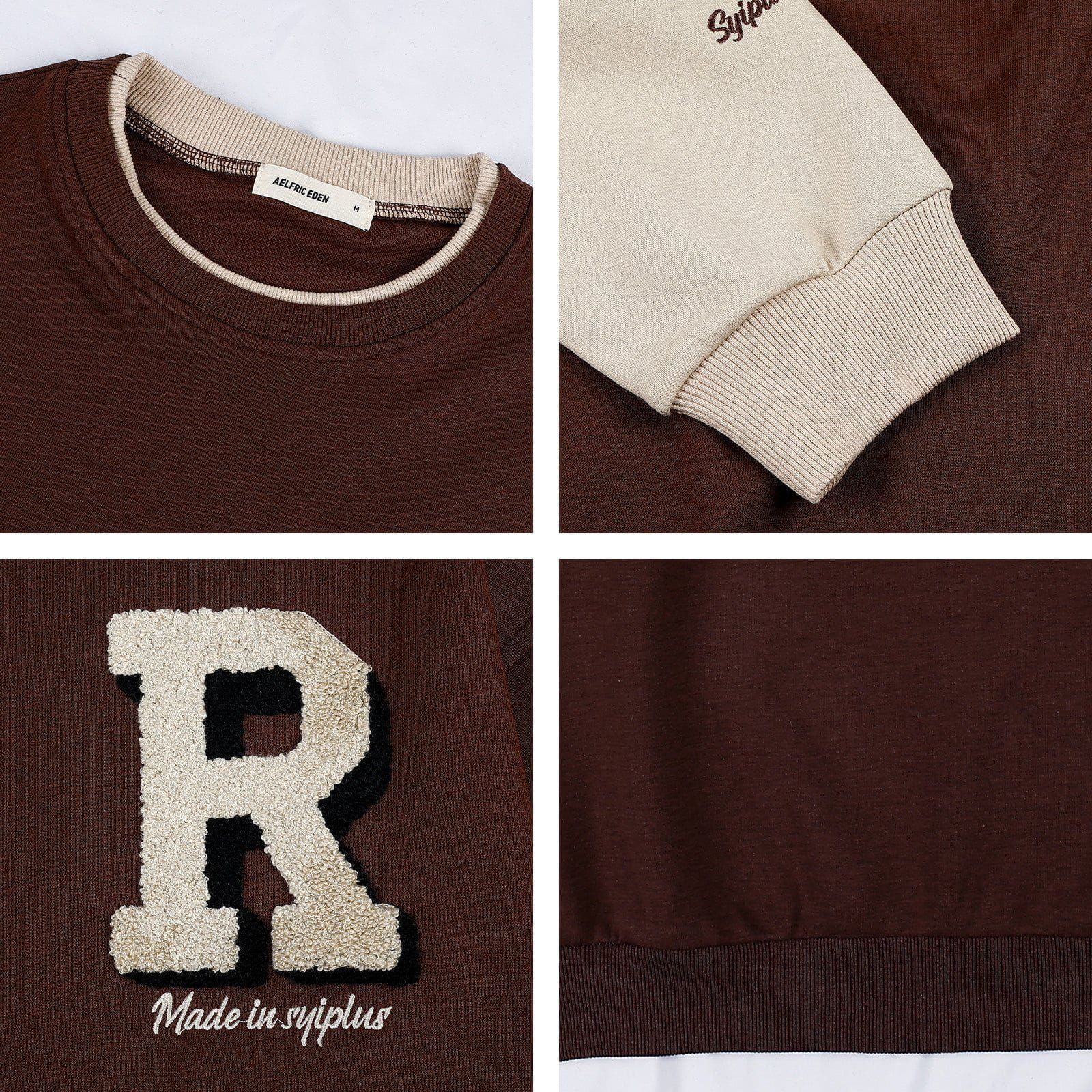 Flocked Letter Panel Sweatshirt sold by Aelfric Eden product image thumbnail 8
