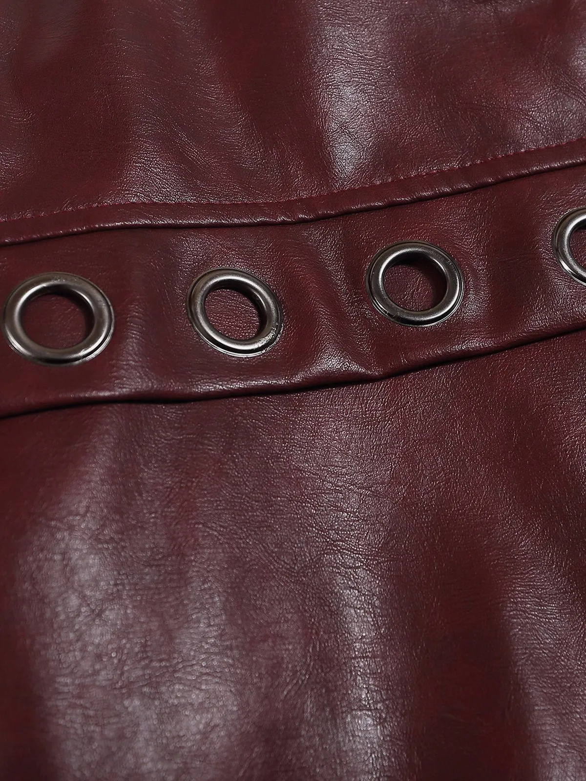 Aelfric Eden Solid Faux Leather Coat sold by Aelfric Eden product image thumbnail 4