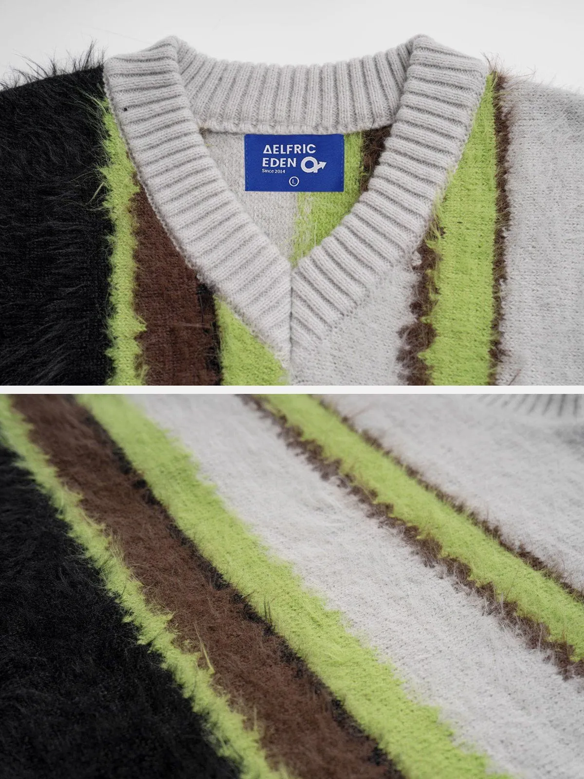 Aelfric Eden Color Blocking Line Sweater Vest sold by Aelfric Eden product image thumbnail 3