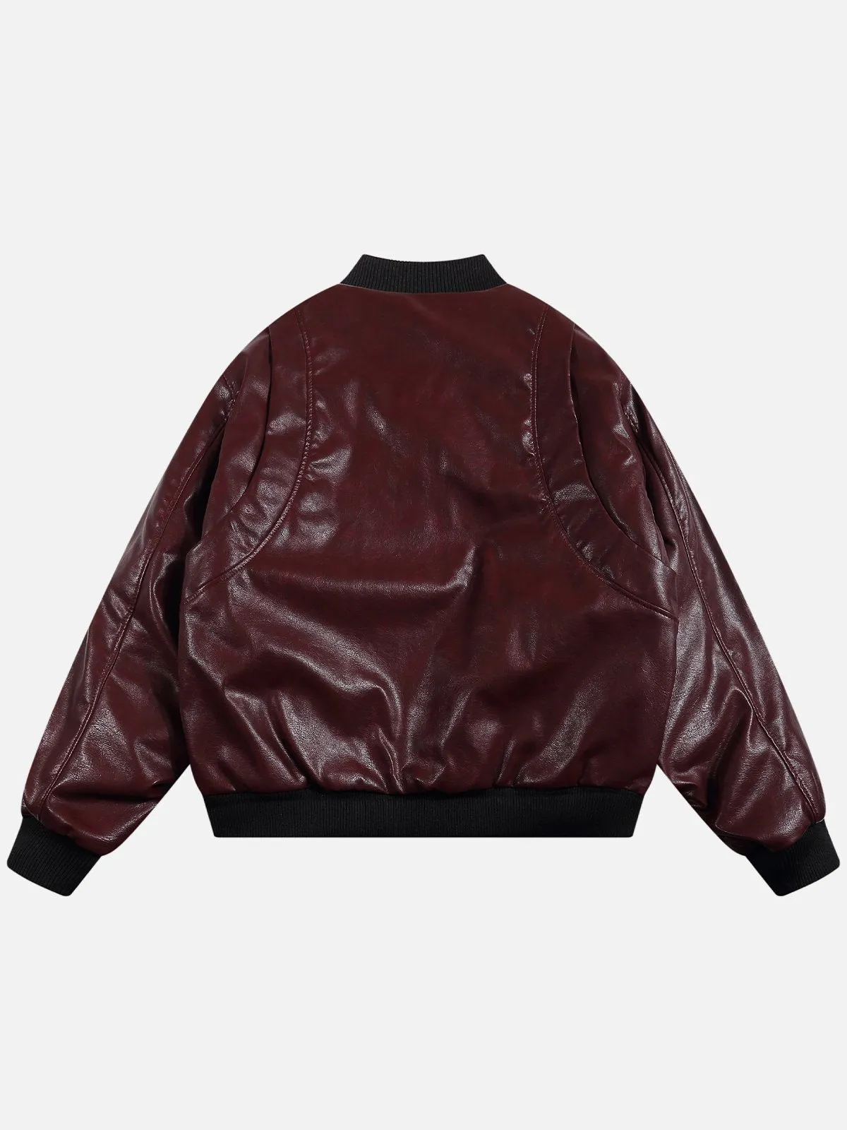 Aelfric Eden Solid Faux Leather Coat sold by Aelfric Eden product image thumbnail 3