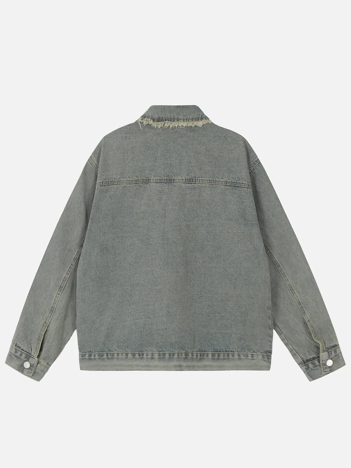 Aelfric Eden Fringe Distressed Denim Jacket sold by Aelfric Eden product image thumbnail 2