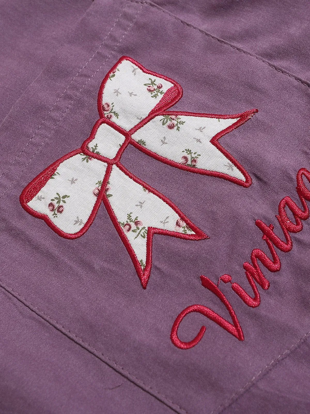 Aelfric Eden Embroidery Bow Short Sleeve Shirt sold by Aelfric Eden product image thumbnail 4