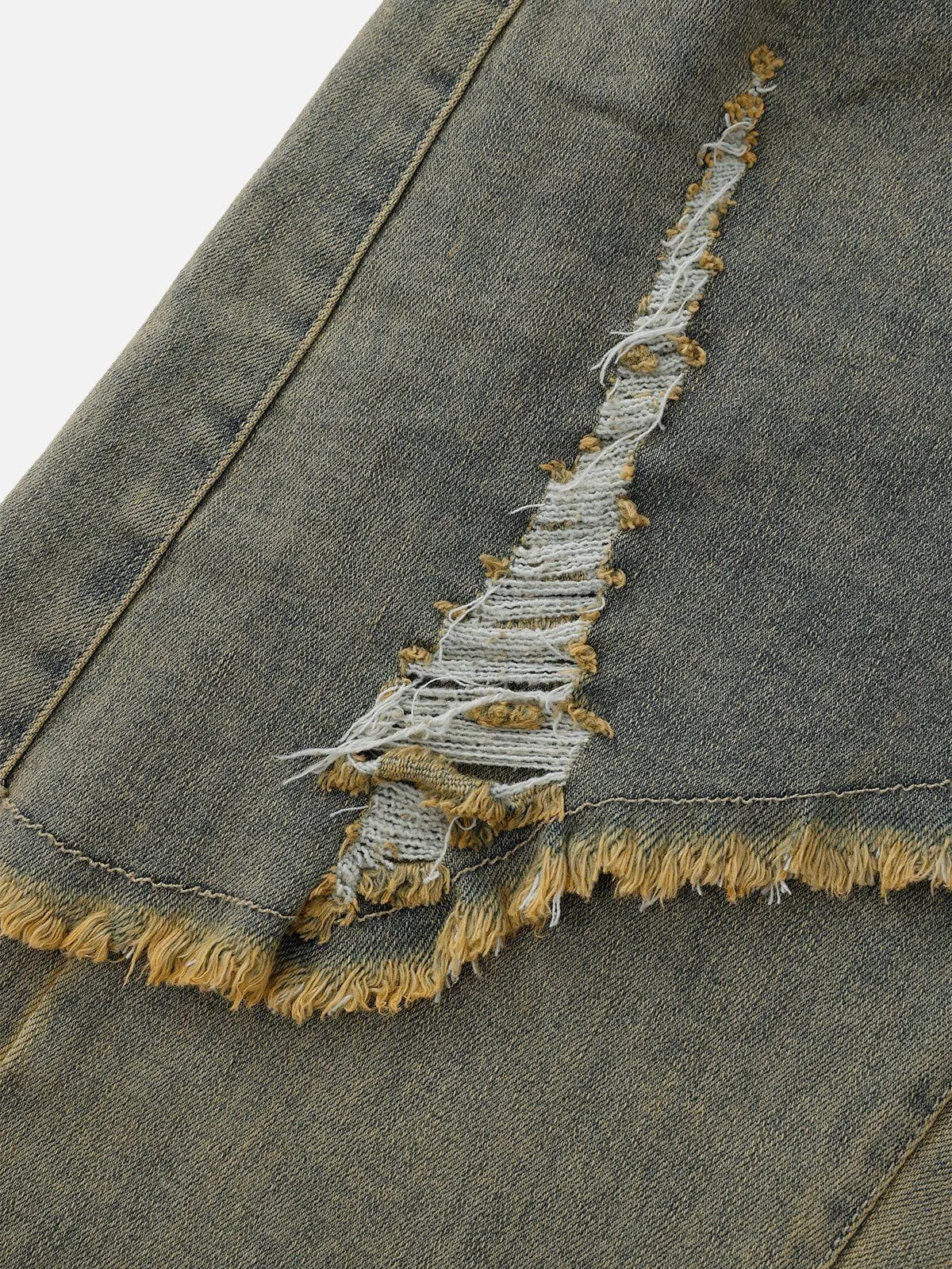 Aelfric Eden Fringe Distressed Washed Jeans sold by Aelfric Eden product image thumbnail 3