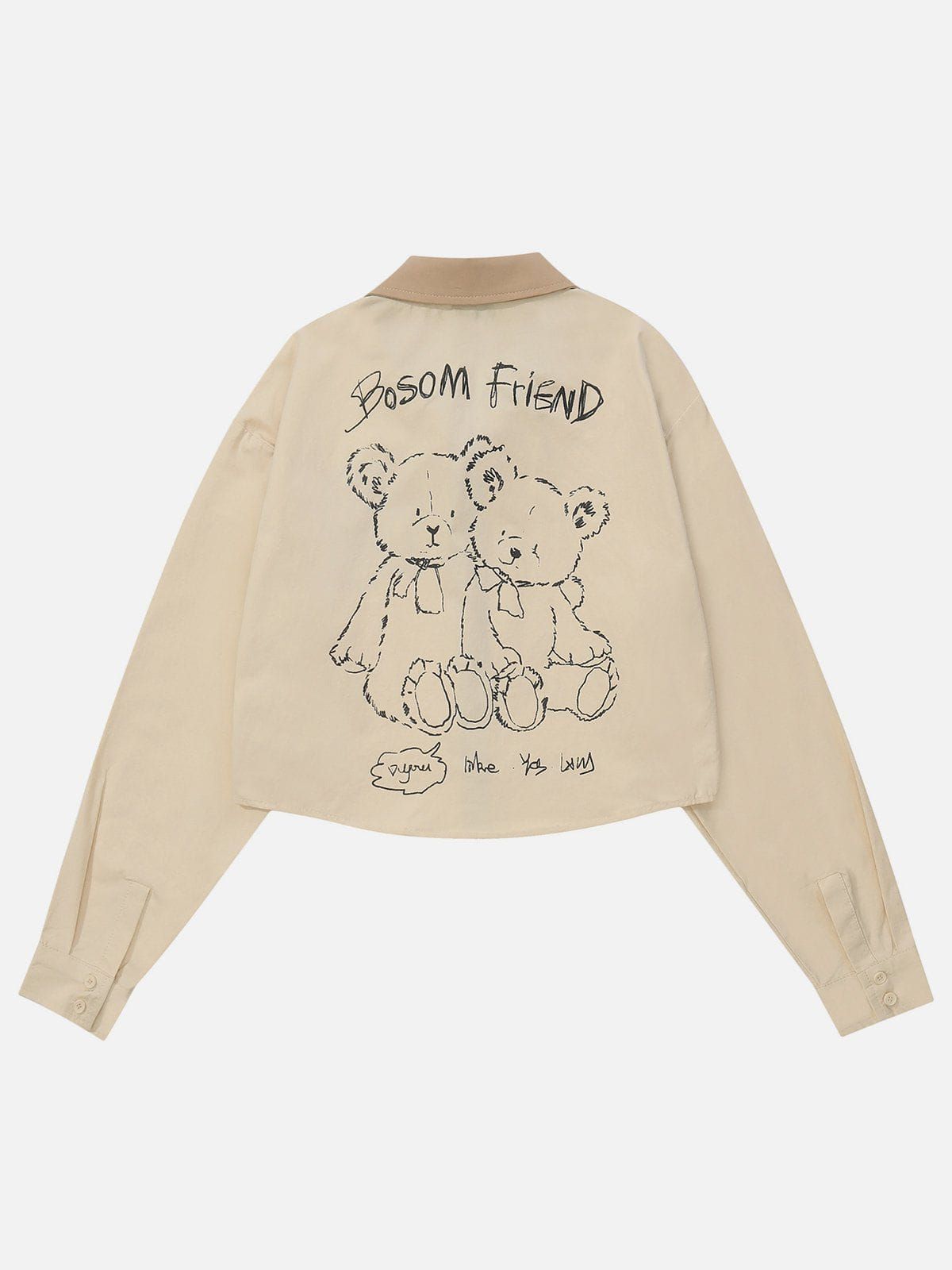 Cartoon Bear Print Long Sleeve Shirts sold by Aelfric Eden product image thumbnail 2