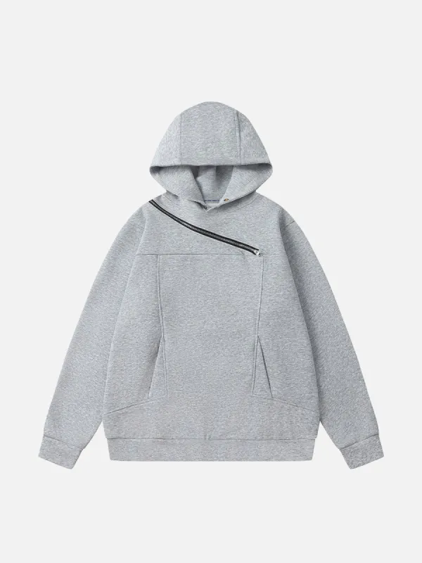 Aelfric Eden Curved ZIP UP Split Pullover Hoodie sold by Aelfric Eden