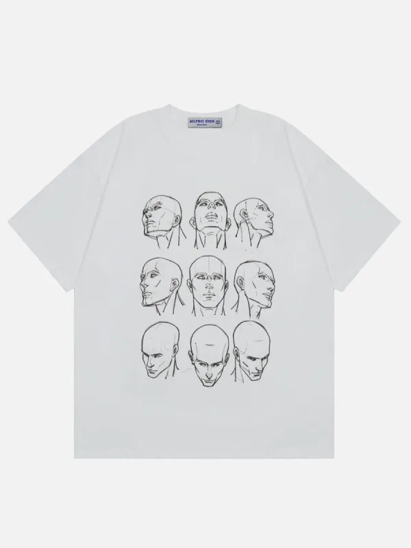 Aelfric Eden Sketch Portrait Print Tee sold by Aelfric Eden