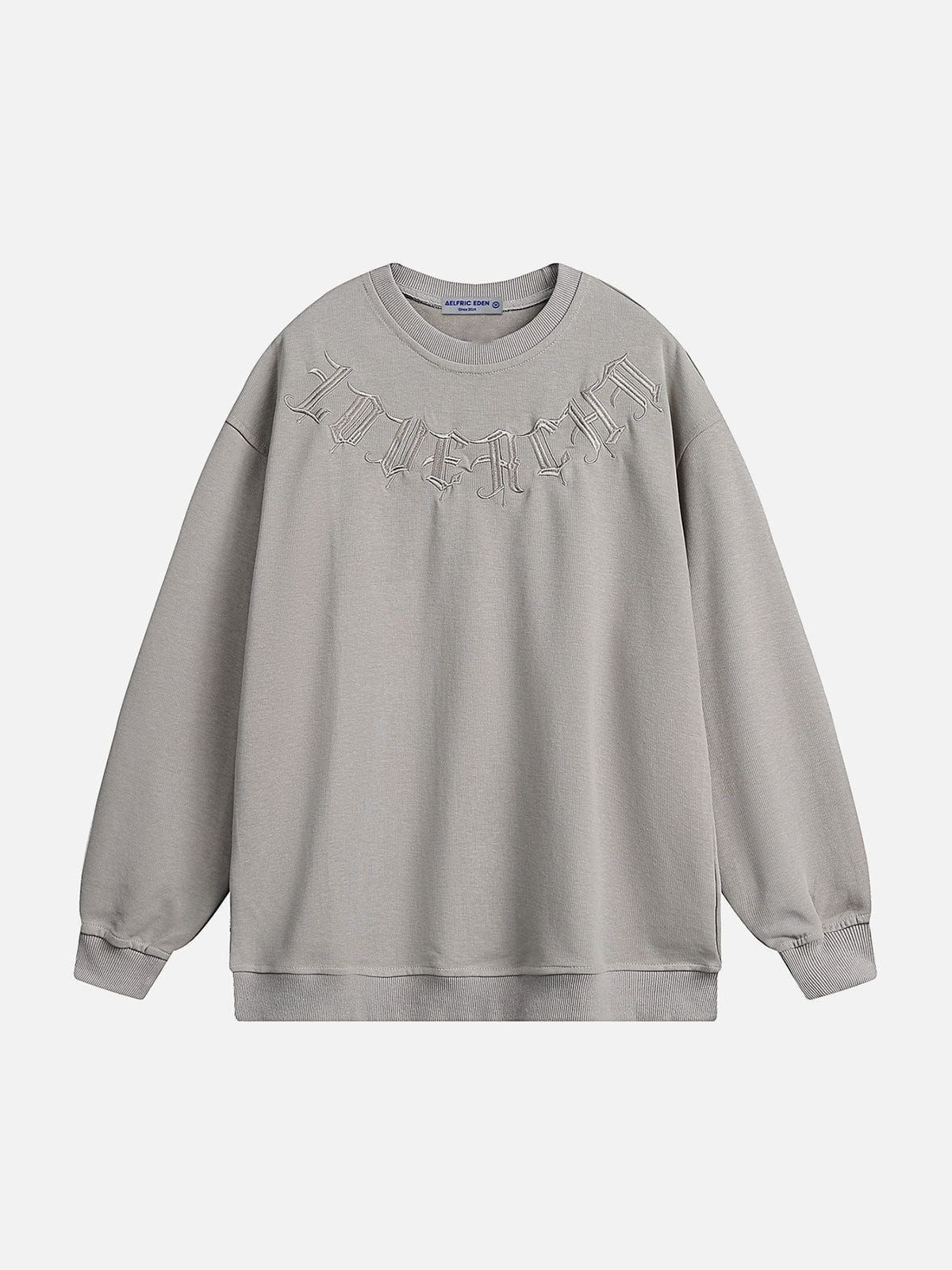 Aelfric Eden Letter Embroidery Sweatshirt sold by Aelfric Eden product image thumbnail 2