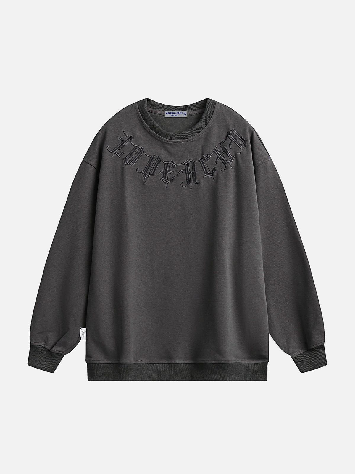 Aelfric Eden Letter Embroidery Sweatshirt sold by Aelfric Eden product image thumbnail 3