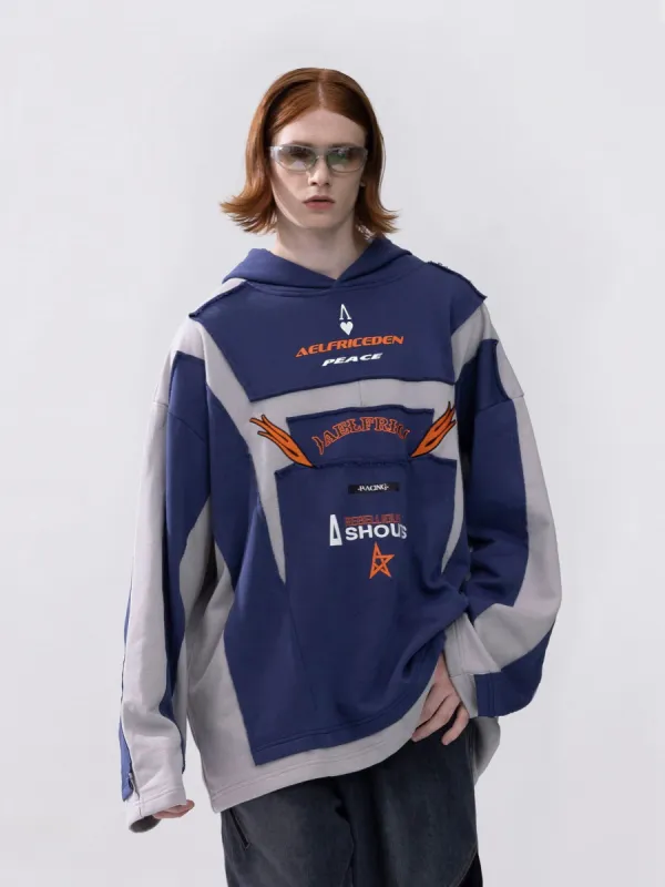 City Of Love Symbolism Patchwork Hoodie sold by Aelfric Eden