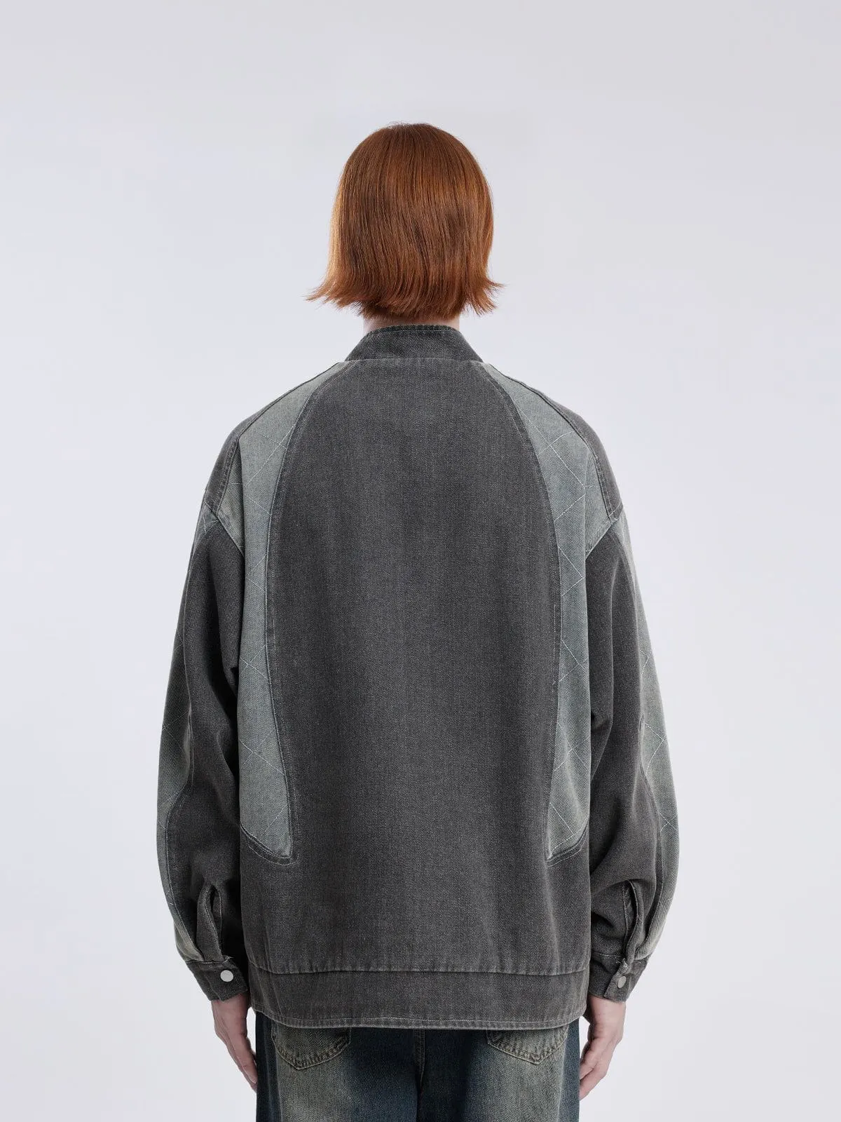 Aelfric Eden Letter Patchwork Washed Jacket sold by Aelfric Eden product image thumbnail 5