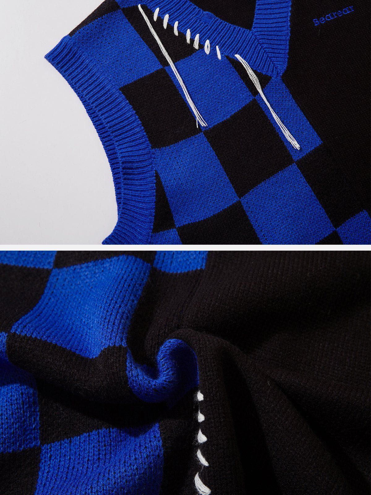 Aelfric Eden Patchwork Plaid Sweater Vest sold by Aelfric Eden product image thumbnail 9