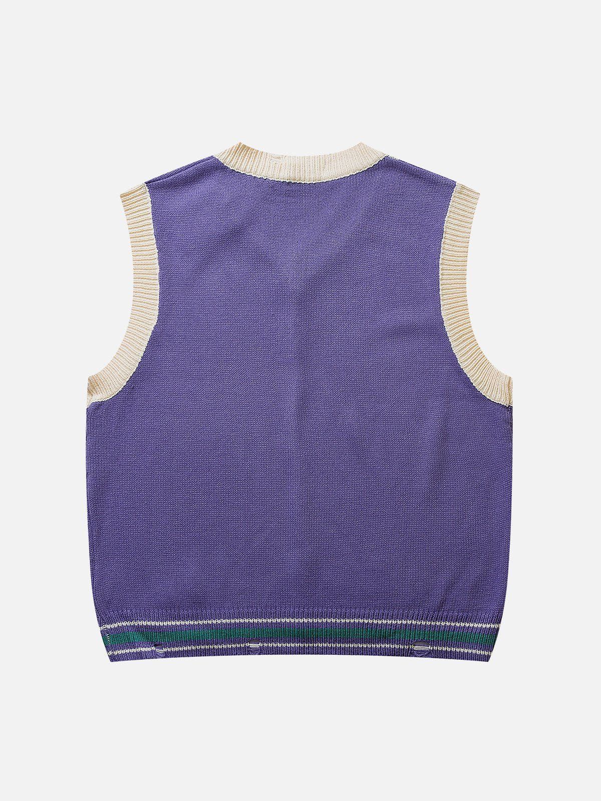 Aelfric Eden Patchwork Plaid Sweater Vest sold by Aelfric Eden product image thumbnail 4