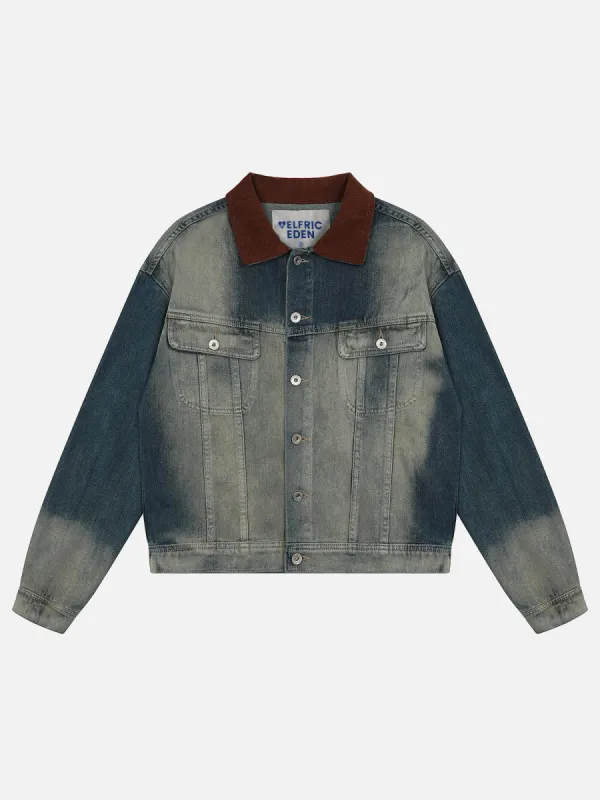 Aelfric Eden Gradient Crop Denim Jacket sold by Aelfric Eden
