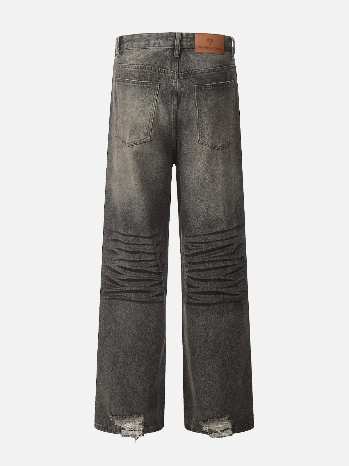 Aelfric Eden Line Print Washed Loose Jeans sold by Aelfric Eden product image thumbnail 3