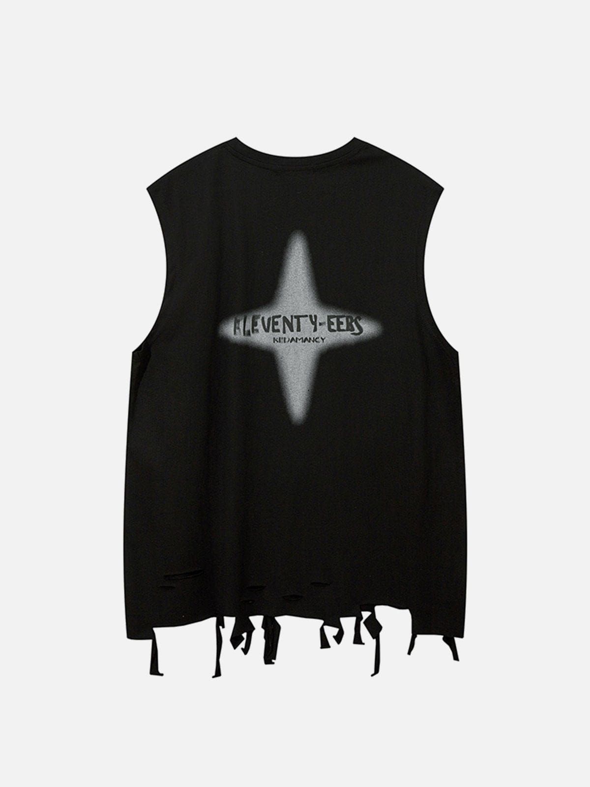 Cut Hem Star Cotton Tank Top sold by Aelfric Eden