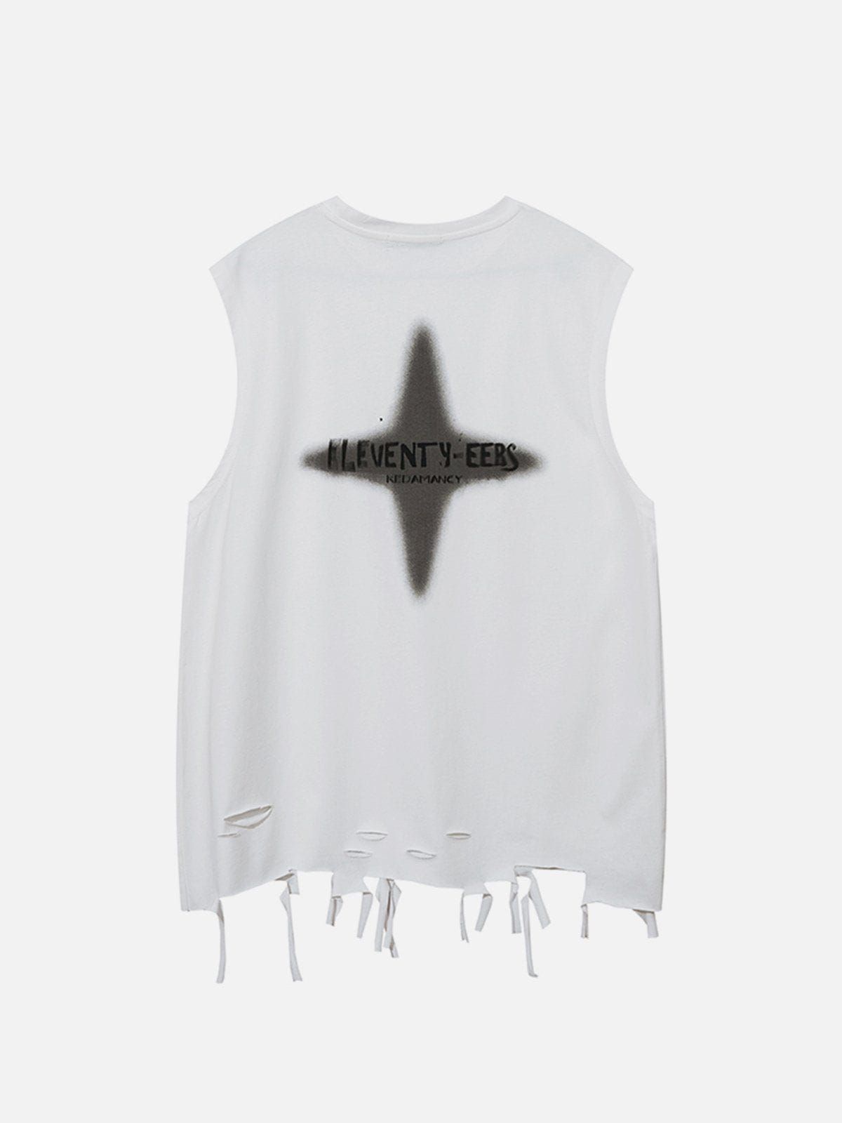 Cut Hem Star Cotton Tank Top sold by Aelfric Eden product image thumbnail 3