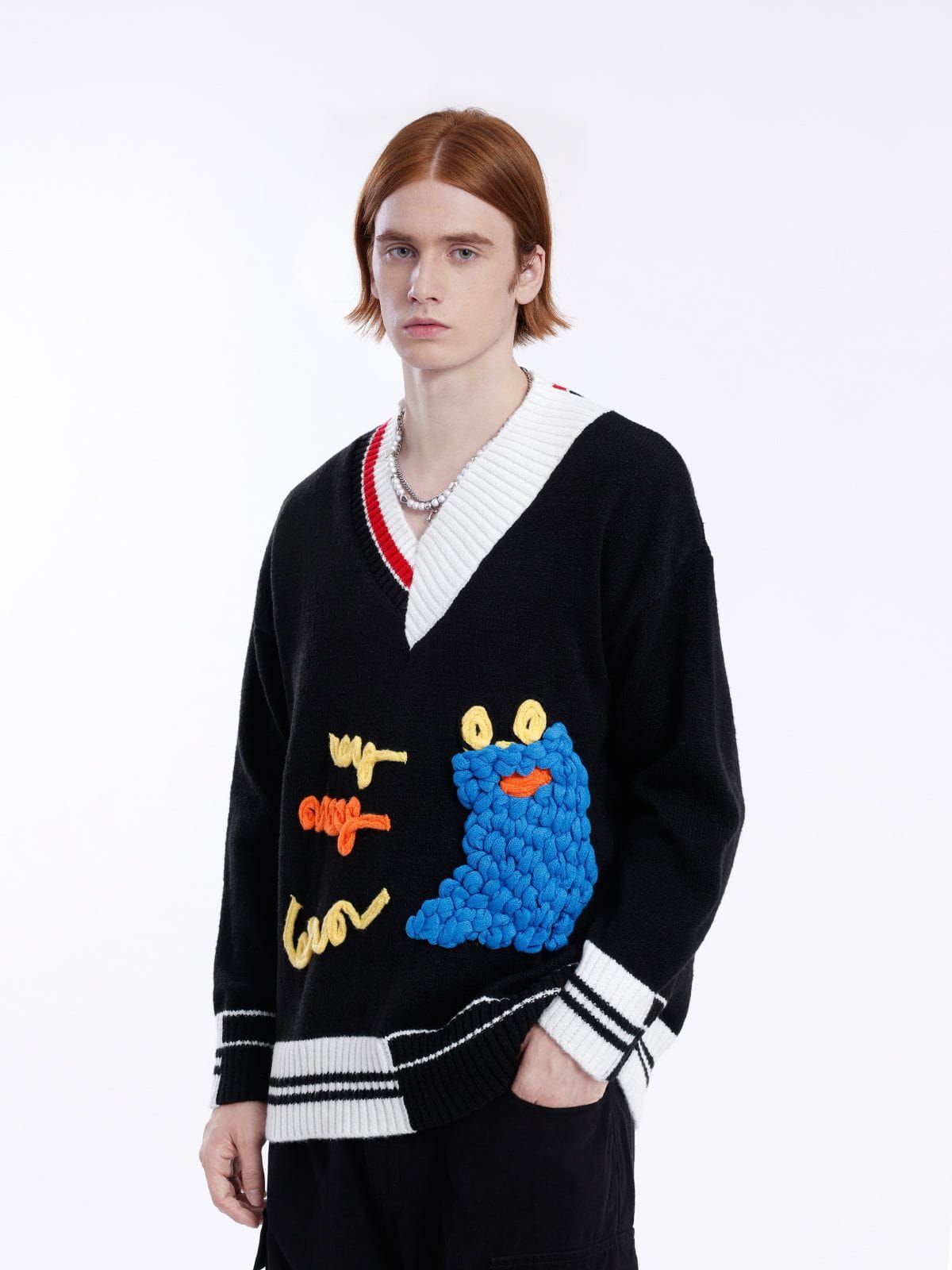 Aelfric Eden 3D Embroidery Patchwork Sweater sold by Aelfric Eden