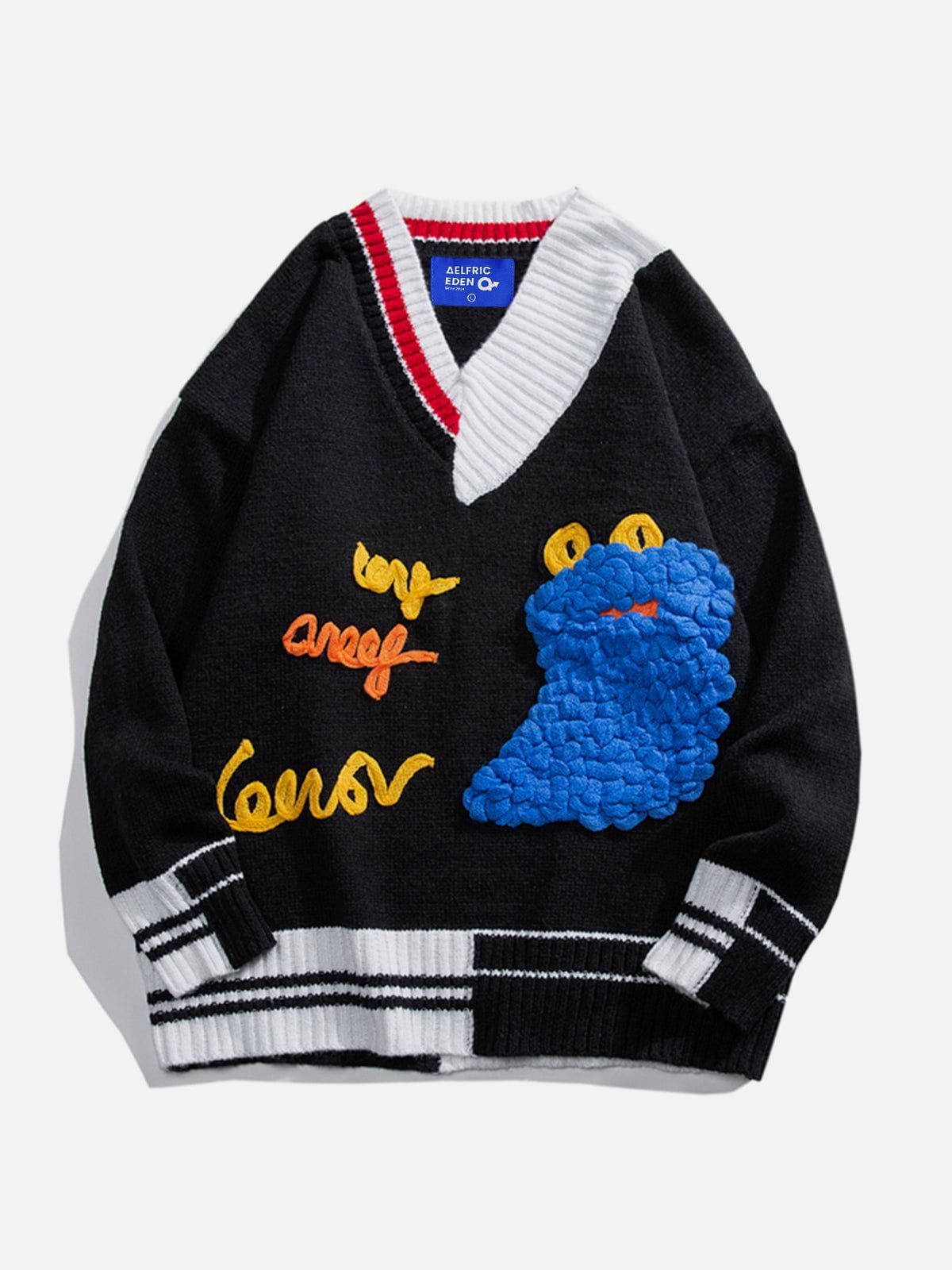 Aelfric Eden 3D Embroidery Patchwork Sweater sold by Aelfric Eden product image thumbnail 2