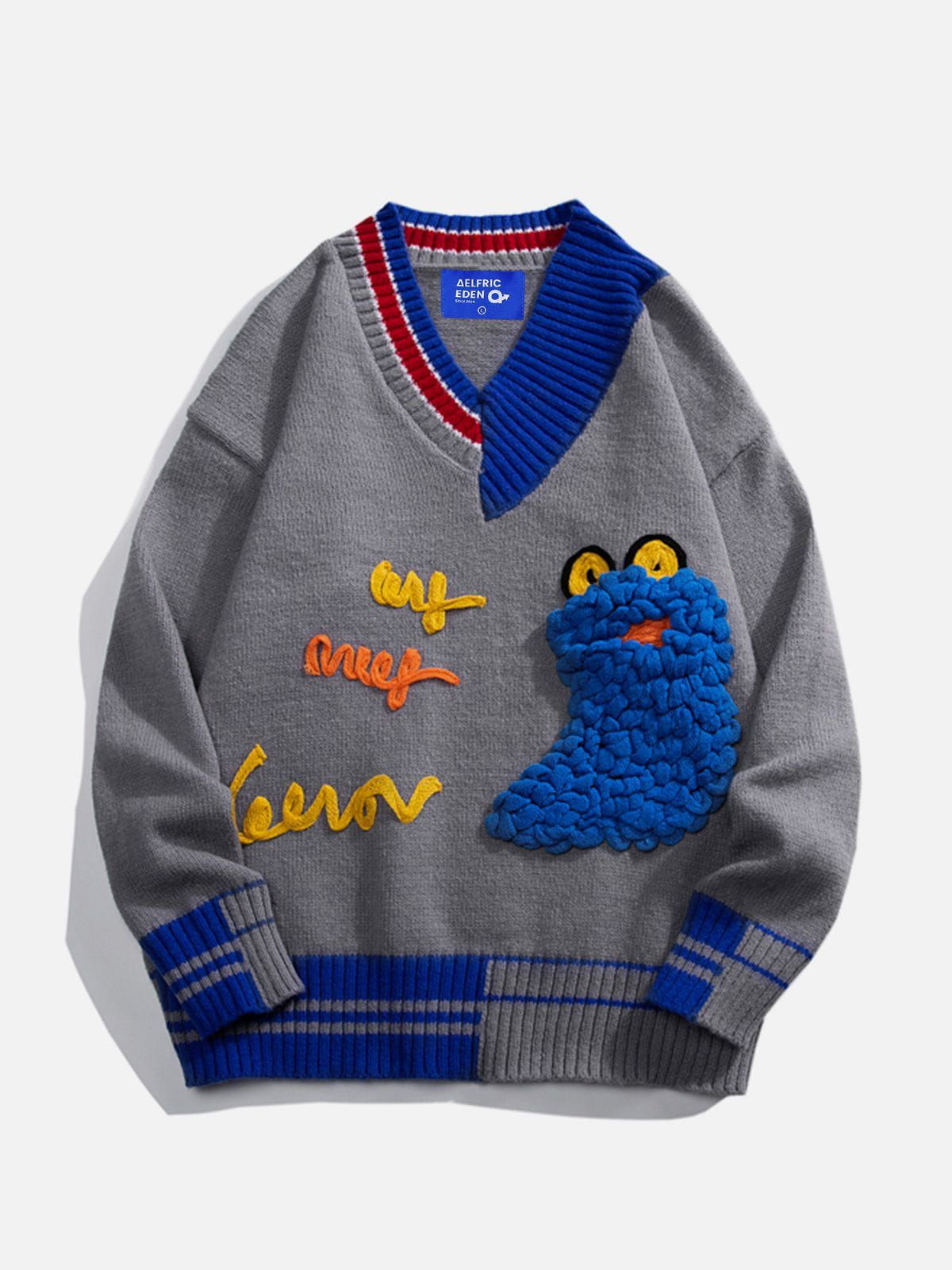 Aelfric Eden 3D Embroidery Patchwork Sweater sold by Aelfric Eden product image thumbnail 5