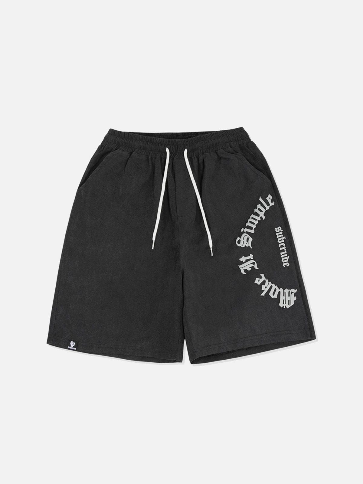 Aelfric Eden Side Foam Letter Print Shorts sold by Aelfric Eden product image thumbnail 3