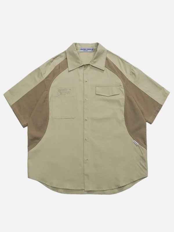 Aelfric Eden Patchwork Short Sleeve Shirts sold by Aelfric Eden