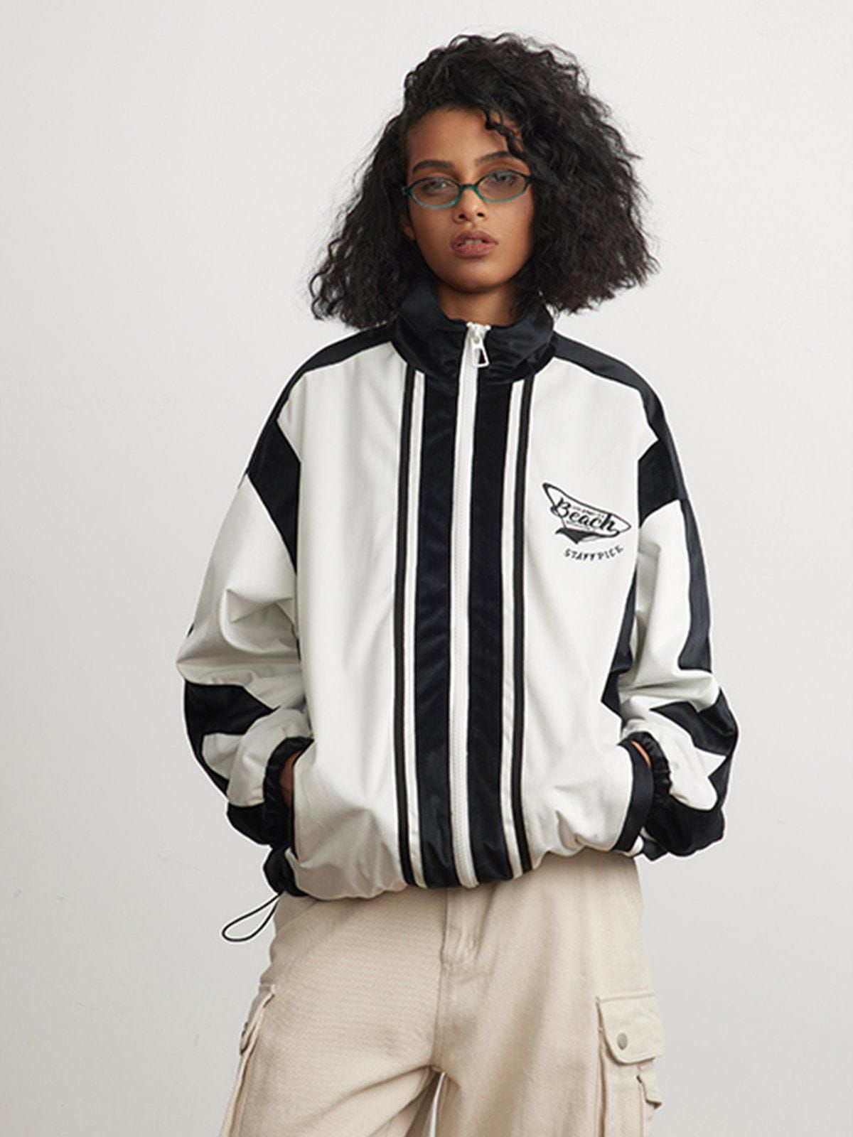 Aelfric Eden Vintage Stripe Splicing Velvet Jacket sold by Aelfric Eden product image thumbnail 2