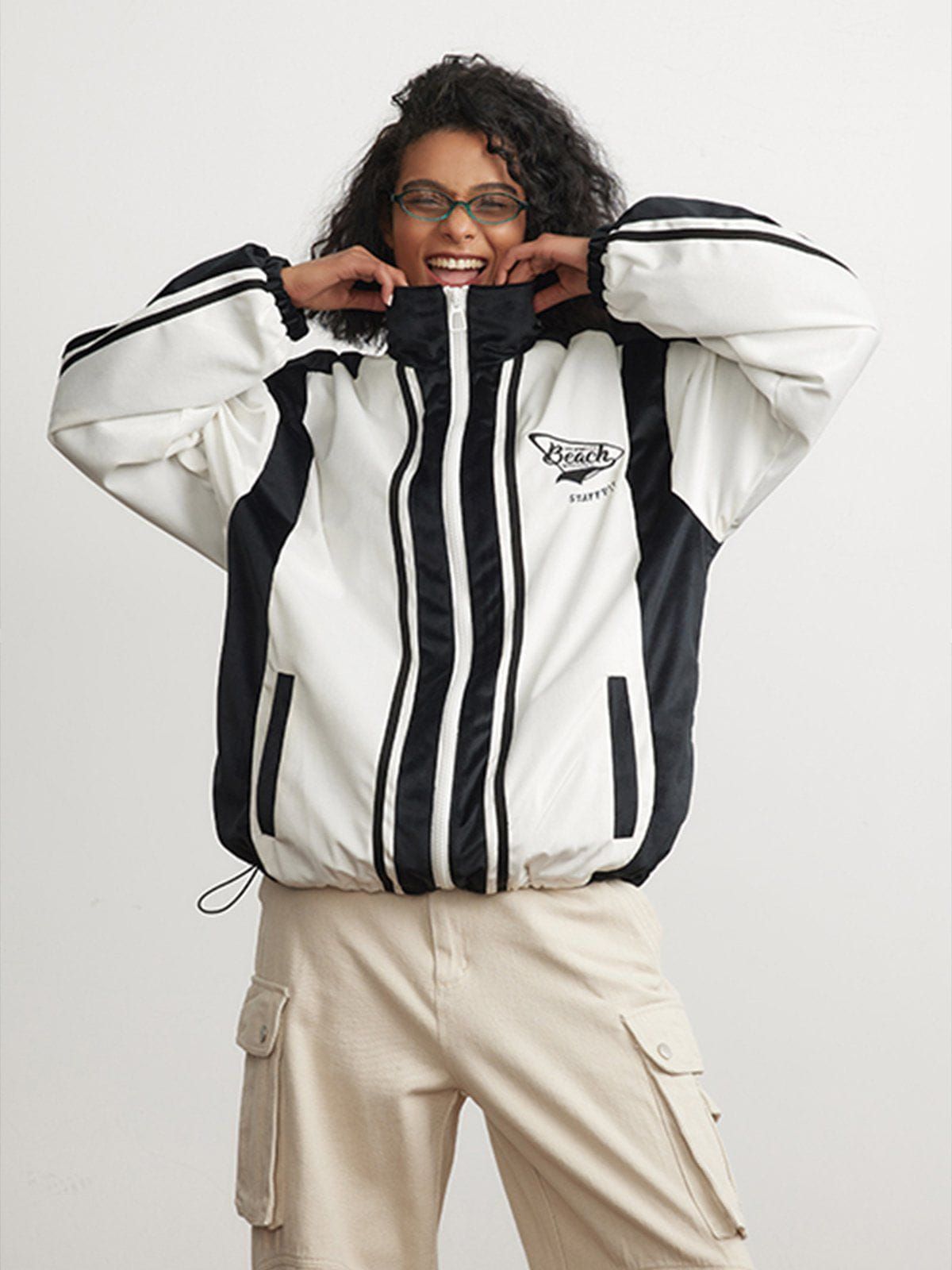 Aelfric Eden Vintage Stripe Splicing Velvet Jacket sold by Aelfric Eden product image thumbnail 3