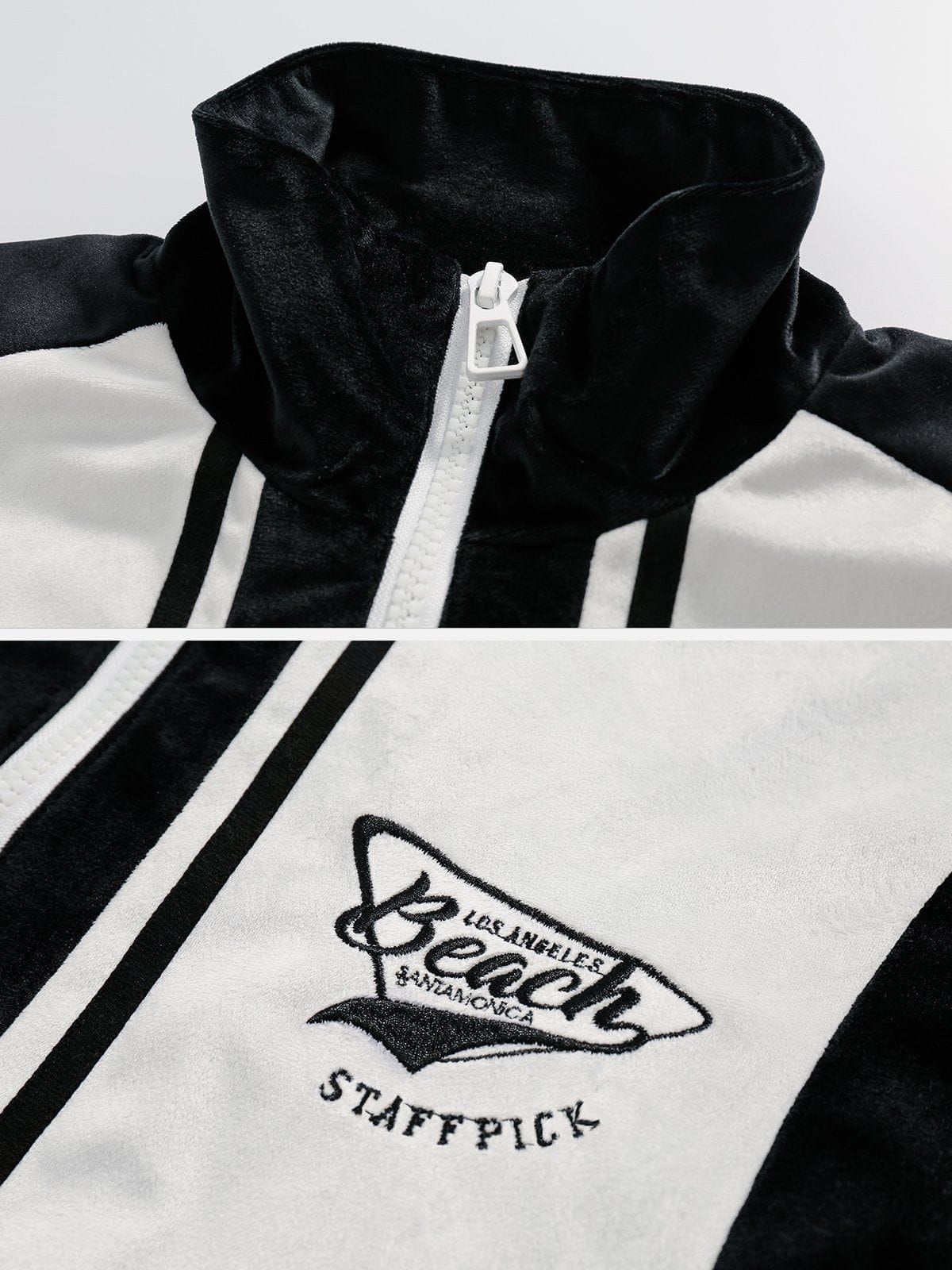 Aelfric Eden Vintage Stripe Splicing Velvet Jacket sold by Aelfric Eden product image thumbnail 5