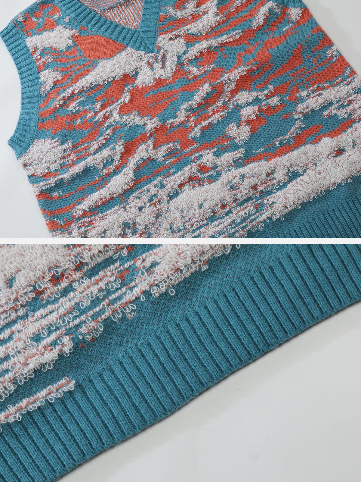 Aelfric Eden Colorblock Tie Dye Print Sweater Vest sold by Aelfric Eden product image thumbnail 3