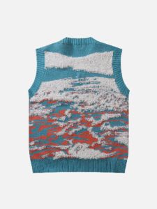 Aelfric Eden Colorblock Tie Dye Print Sweater Vest sold by Aelfric Eden
