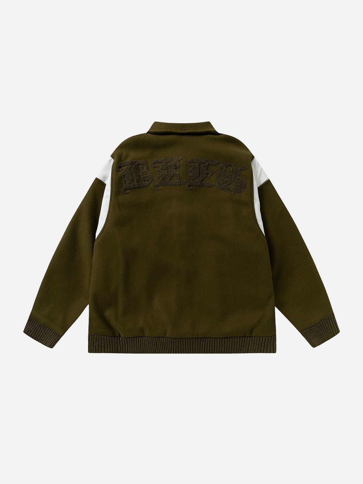 Aelfric Eden Flocking Letters Tweed Varsity Jacket sold by Aelfric Eden product image thumbnail 4