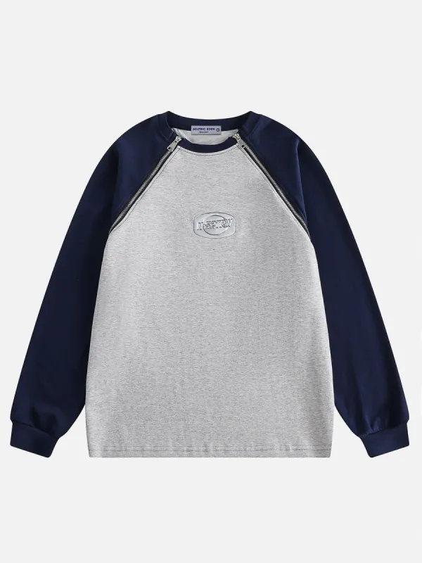 Aelfric Eden Patchwork ZIP UP Sweatshirt<供应商logo 禁止上架> sold by Aelfric Eden