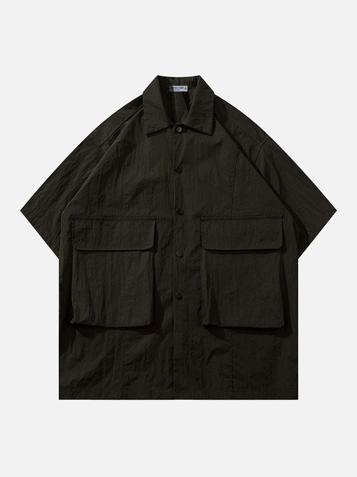 Aelfric Eden Vintage Pockets Flap Short Sleeve Shirts sold by Aelfric Eden product image thumbnail 2