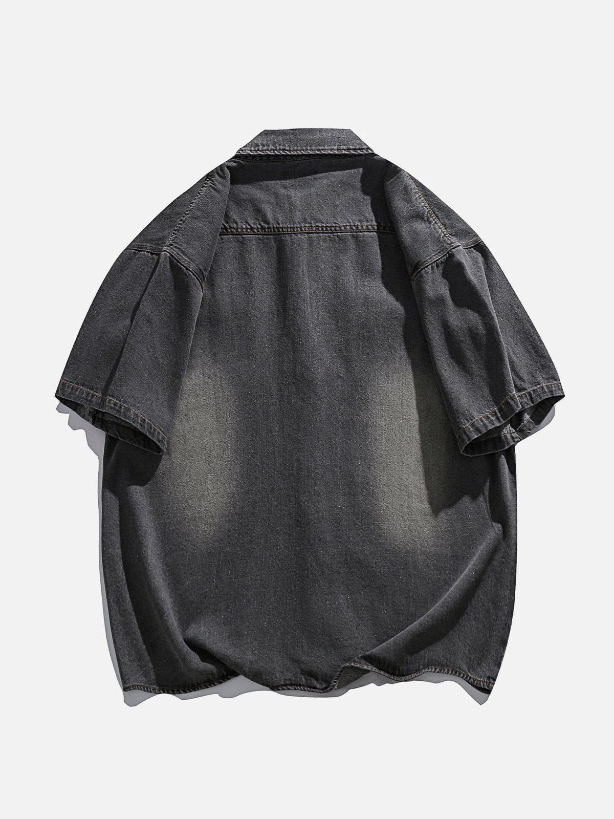 Aelfric Eden Denim Washed Short Sleeve Shirts sold by Aelfric Eden product image thumbnail 3