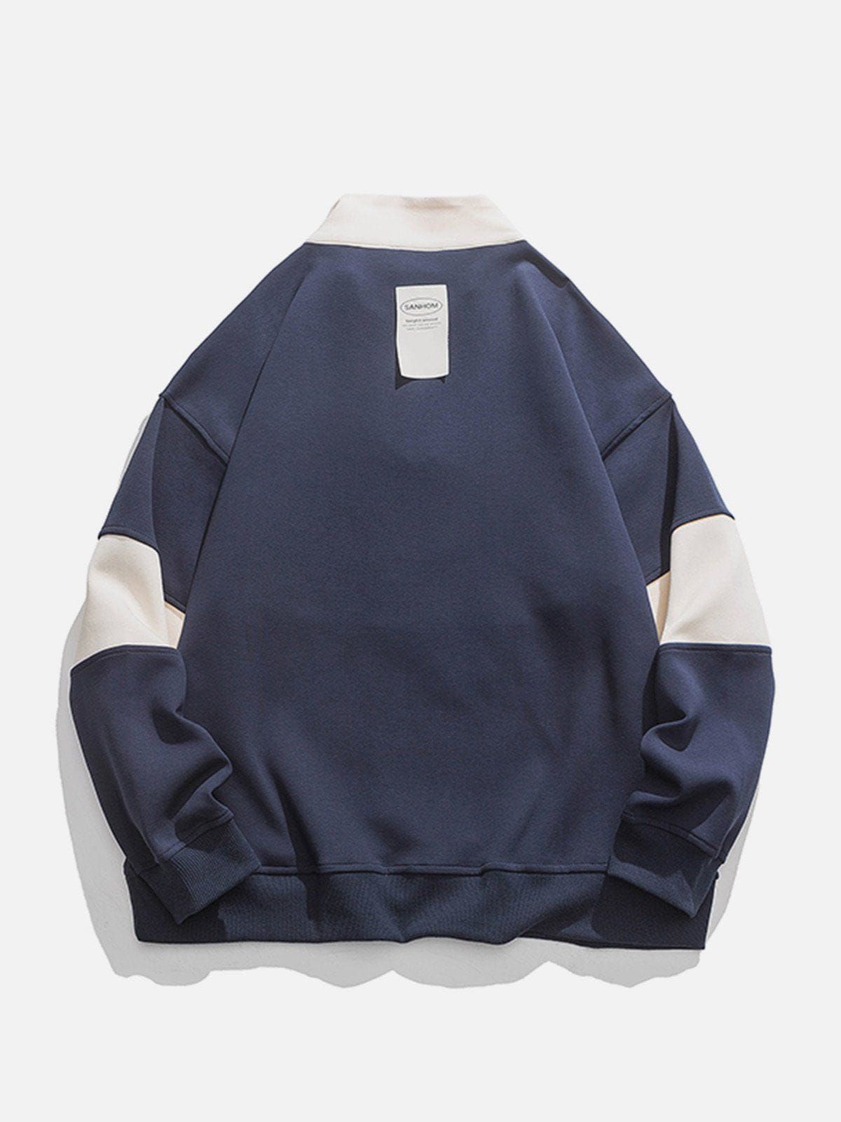 Aelfric Eden Stand Collar Patchwork Sweatshirt sold by Aelfric Eden product image thumbnail 5