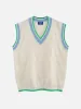 Aelfric Eden Checkered Jacquard V-Neck Sweater Vest sold by Aelfric Eden