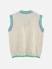 Aelfric Eden Checkered Jacquard V-Neck Sweater Vest sold by Aelfric Eden