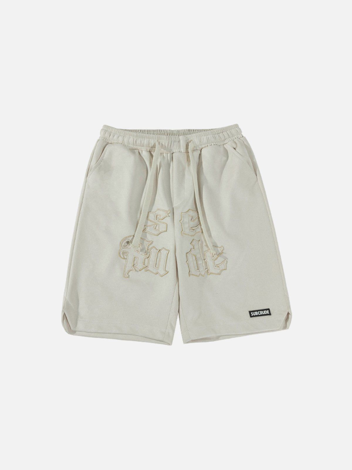 Aelfric Eden Embroidery Letters Suede Shorts sold by Aelfric Eden product image thumbnail 4