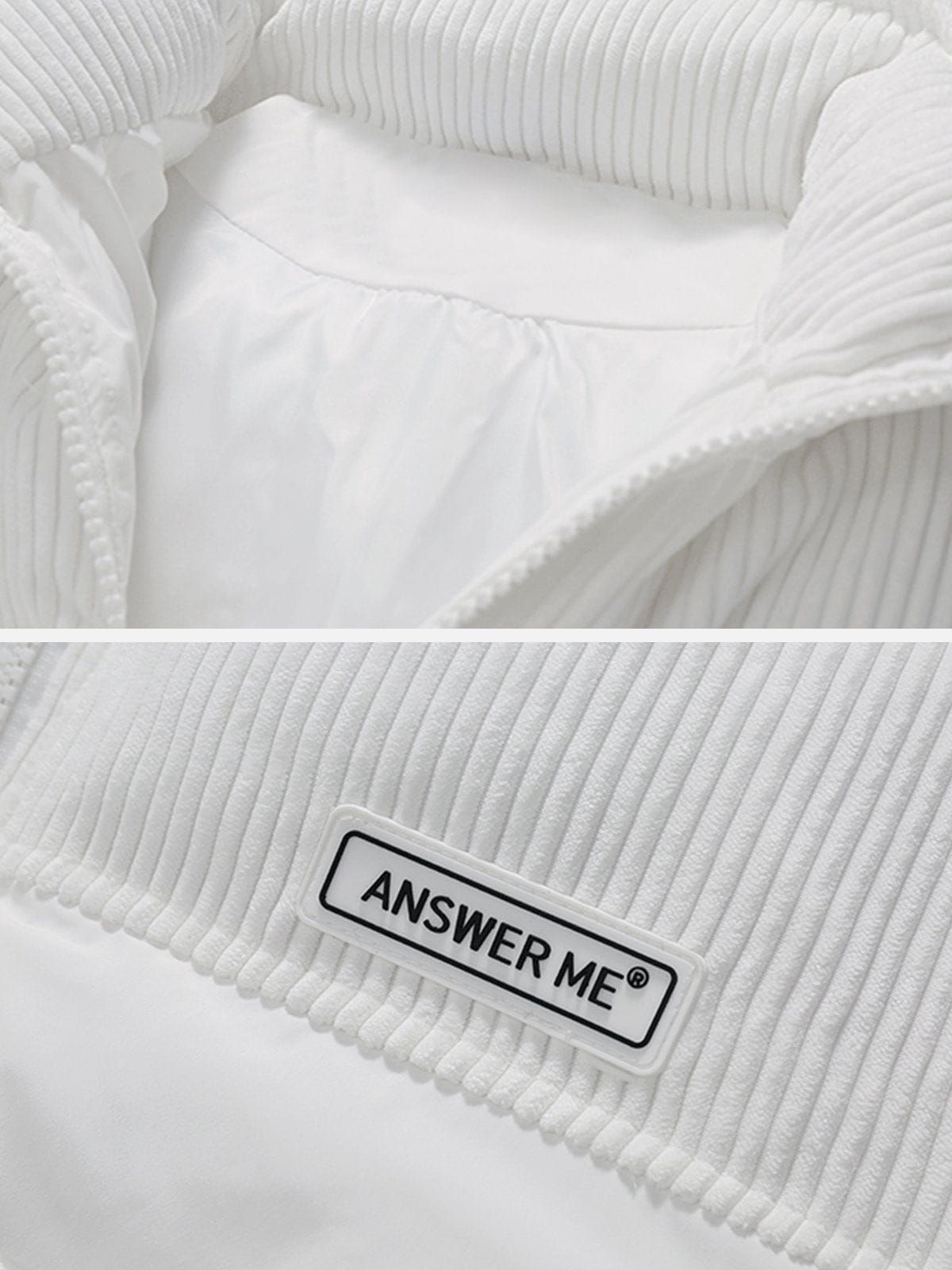 Aelfric Eden Basic Quilted Patchwork Corduroy Winter Coat sold by Aelfric Eden product image thumbnail 5