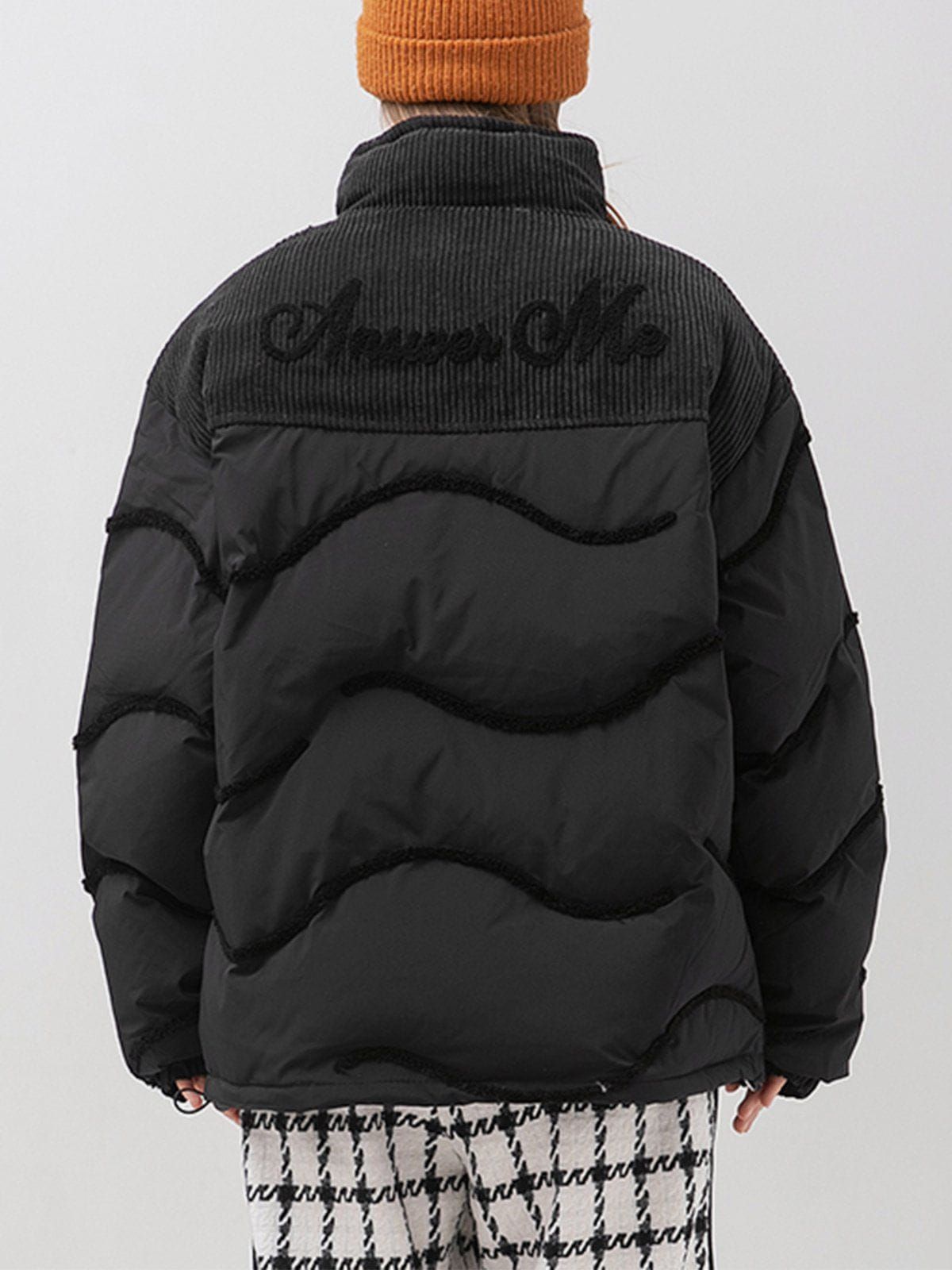 Aelfric Eden Basic Quilted Patchwork Corduroy Winter Coat sold by Aelfric Eden product image thumbnail 10