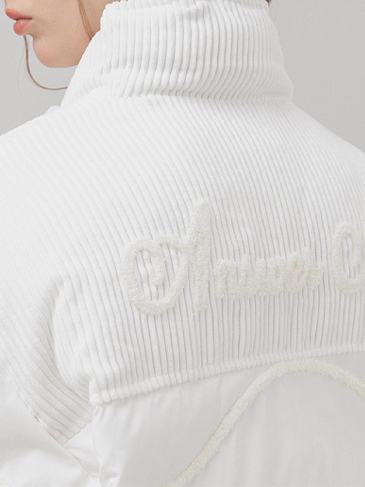 Aelfric Eden Basic Quilted Patchwork Corduroy Winter Coat sold by Aelfric Eden product image thumbnail 8