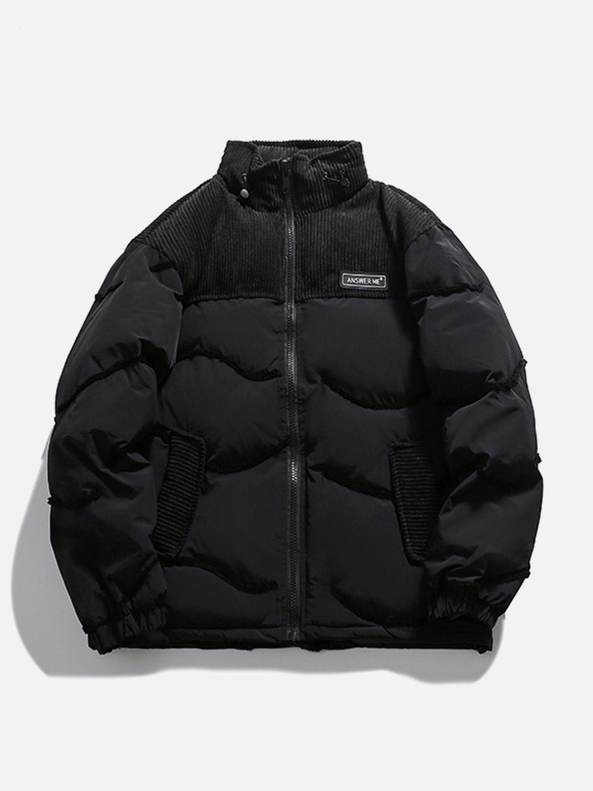 Aelfric Eden Basic Quilted Patchwork Corduroy Winter Coat sold by Aelfric Eden product image thumbnail 3