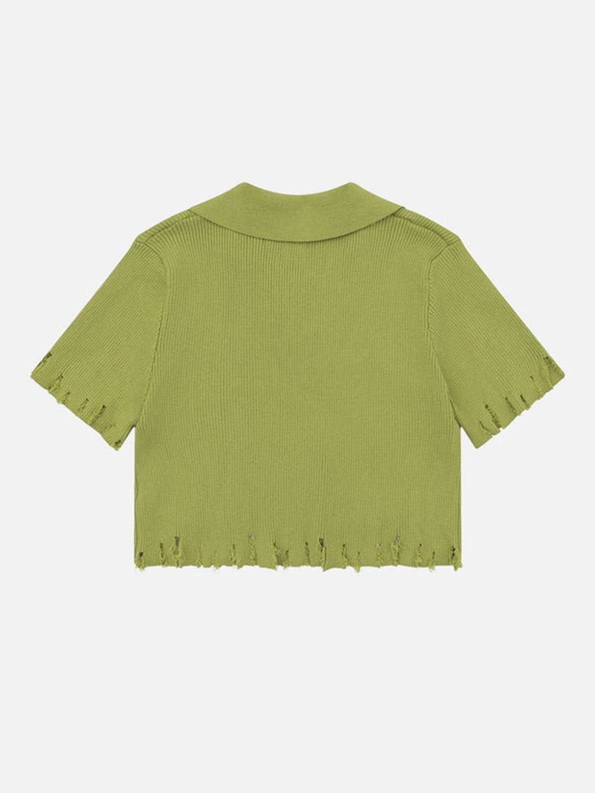 Irregular Hem Lapel Tee sold by Aelfric Eden product image thumbnail 3
