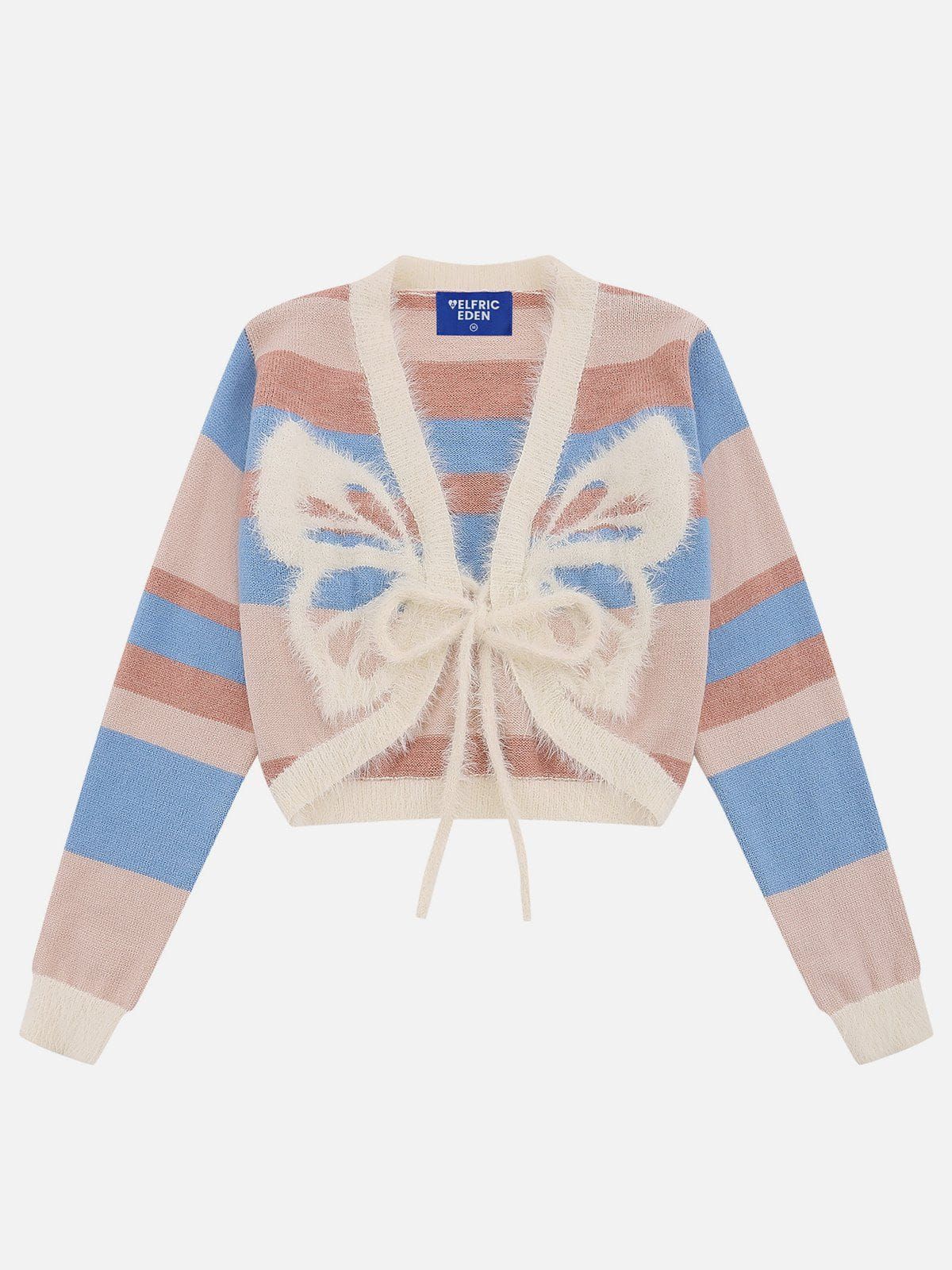 Stripe Butterfly Cardigan sold by Aelfric Eden