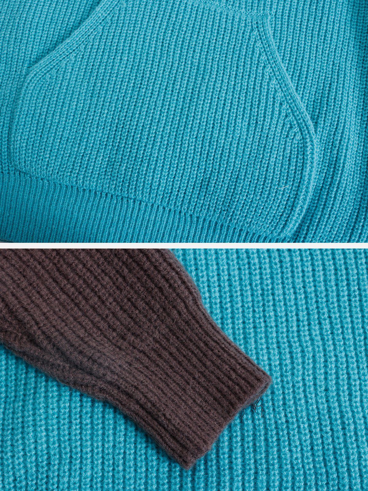 Aelfric Eden Patchwork Embroidery Knit Hoodie sold by Aelfric Eden product image thumbnail 5